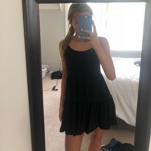 Black Strappy Babydoll Slip Sundress
